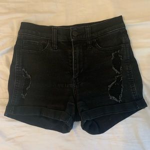 Black Jean Shorts Hollister